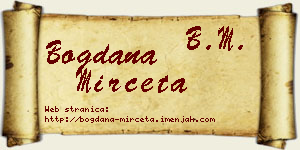 Bogdana Mirčeta vizit kartica